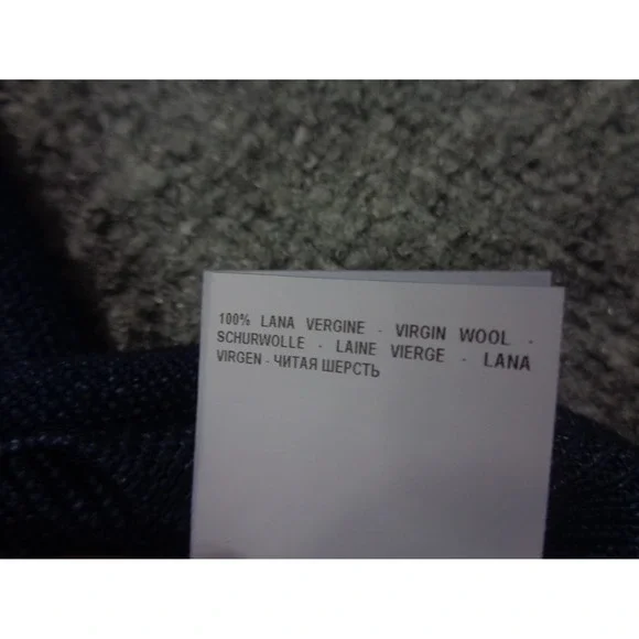 Carroll Custom Wool Sweater XL Blue Full Zip Beverly Hills Carroll & Co Italy